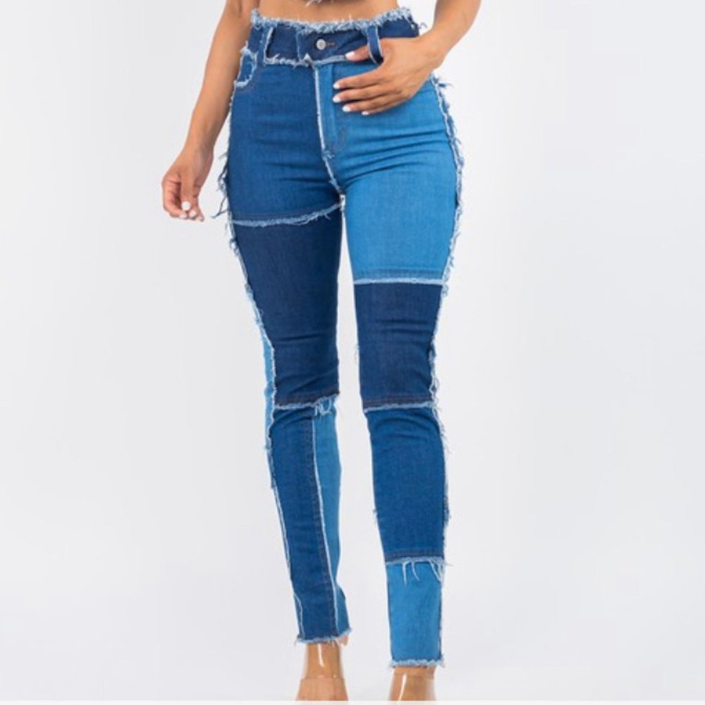 Patch Work Denim Jeans